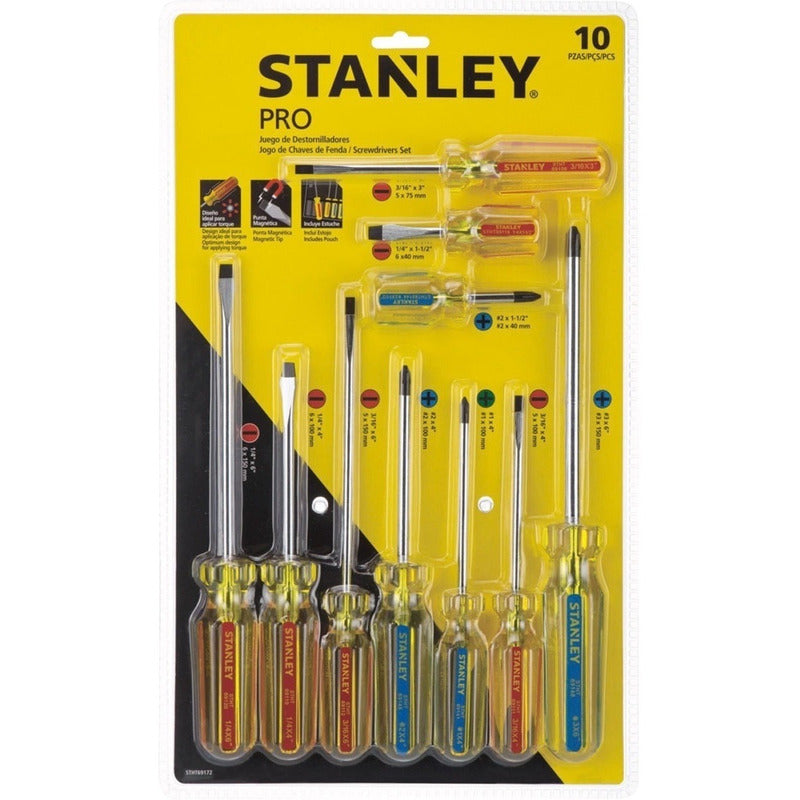 Destornillador 10 Piezas Stanley 69172