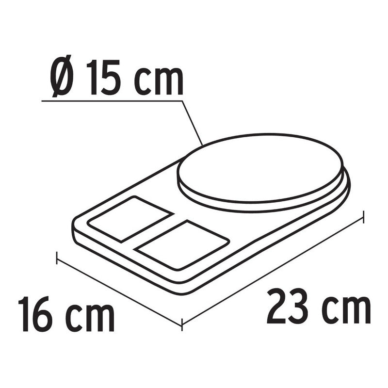 Balanza Cocina Digital Hasta 5 Kilos Truper Base-5ep