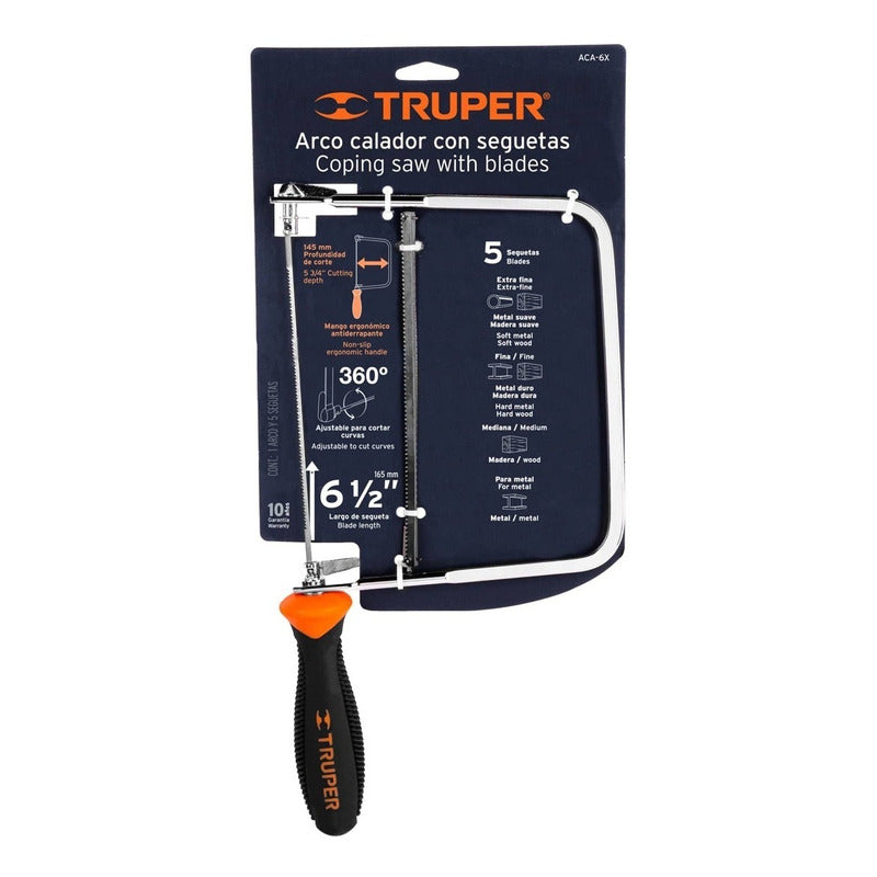 Arco Sierra Truper Calar 6  C/ 5 Sierras Aca-6x