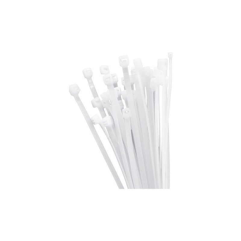 Amarra Plastica Blanca Tactix Bolsa 100 Piezas 300mm 408029