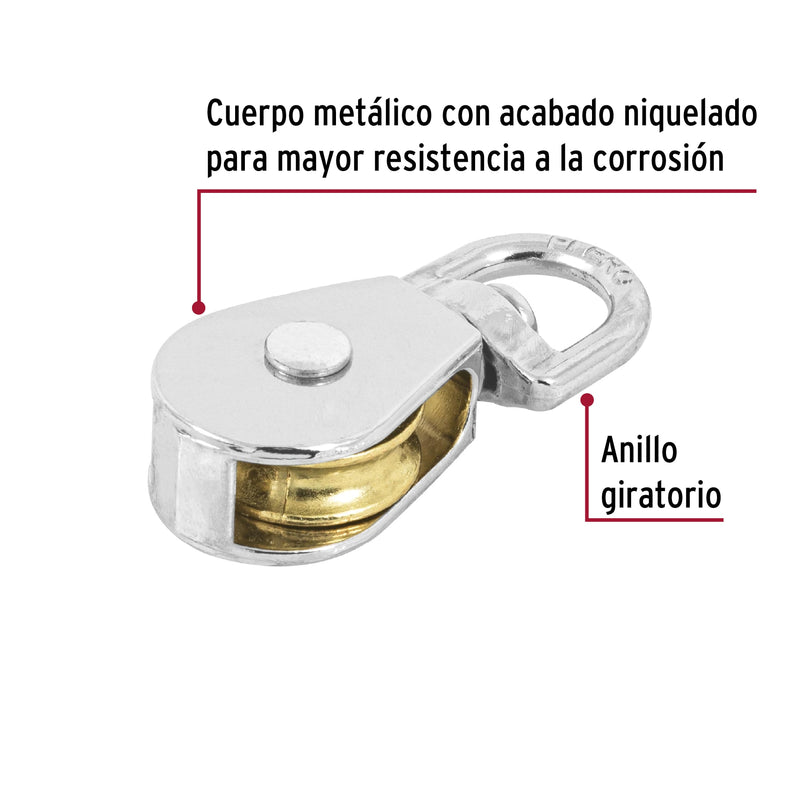 Roldana Sencilla 3/4" Truper Gano-3/4