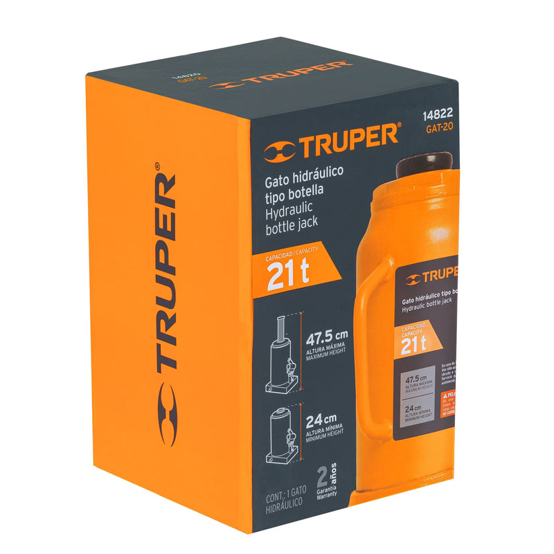Gata Hidráulica Tipo Botella Para 20 Ton Truper GAT-20