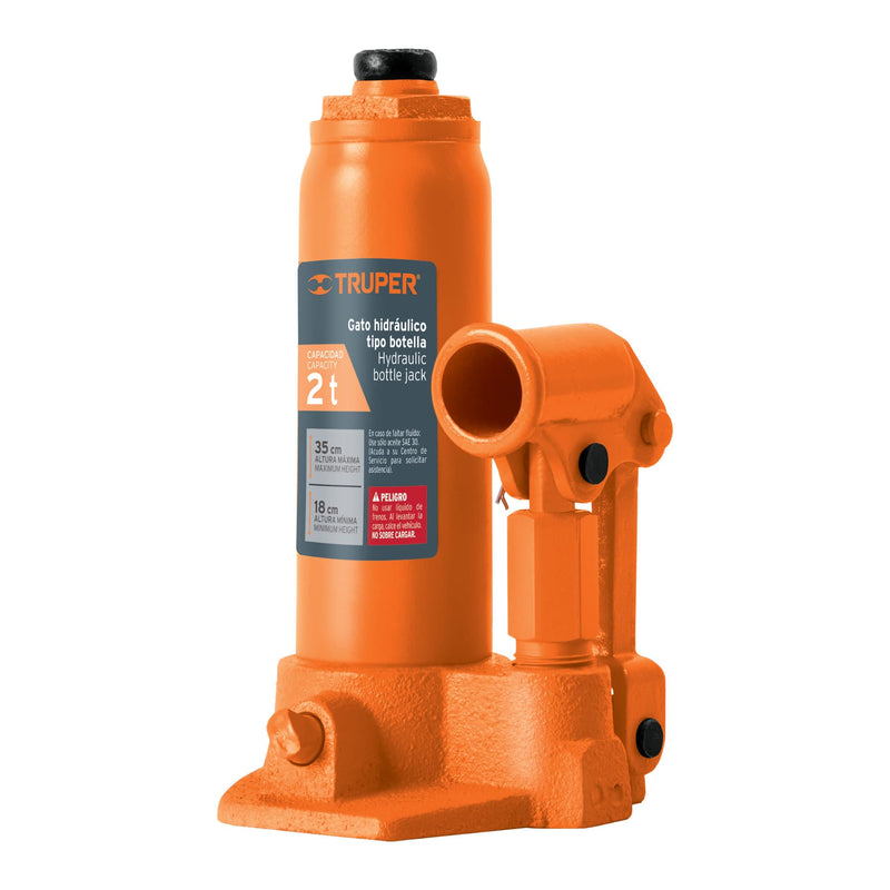 Gata Hidráulica Tipo Botella Para 2 Ton Truper GAT-2