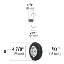 Rueda Completa Ligera Con Eje Lateral 8" Truper LLN-8L