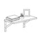 Escuadra Estante Reforzada Blanca 13"x 20" Truper Mer-20b