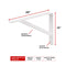 Escuadra Estante Reforzada Blanca 13"x 20" Truper Mer-20b