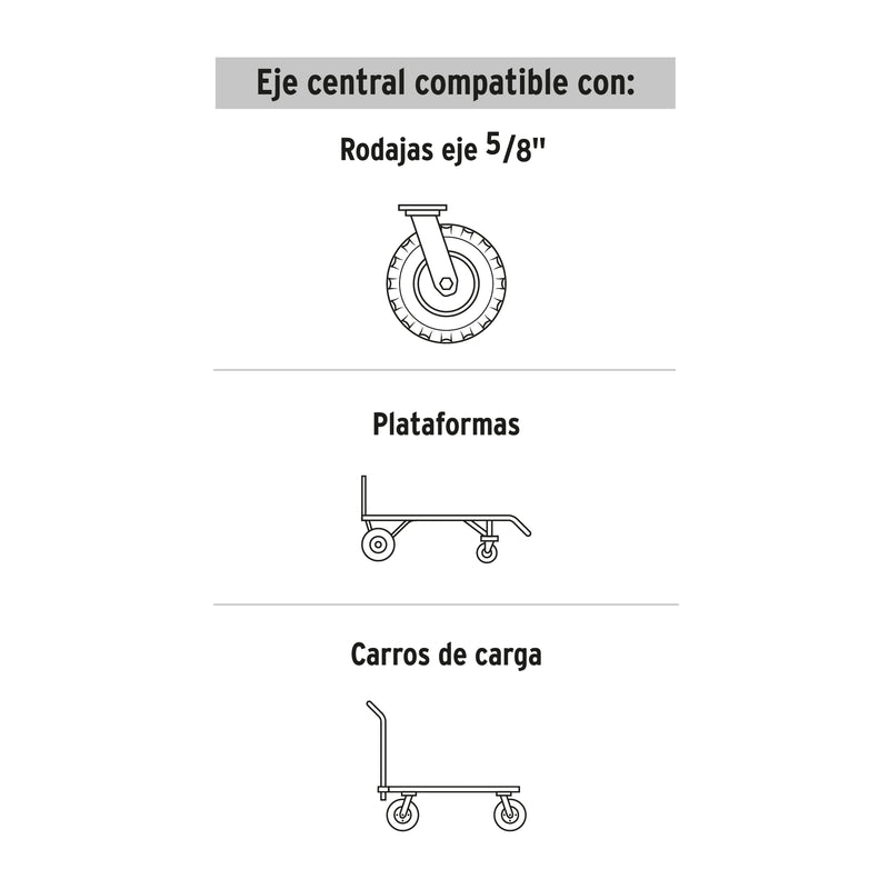 Rueda Completa Imponchable 10" para Carro Tipo Yegua Truper RD-102