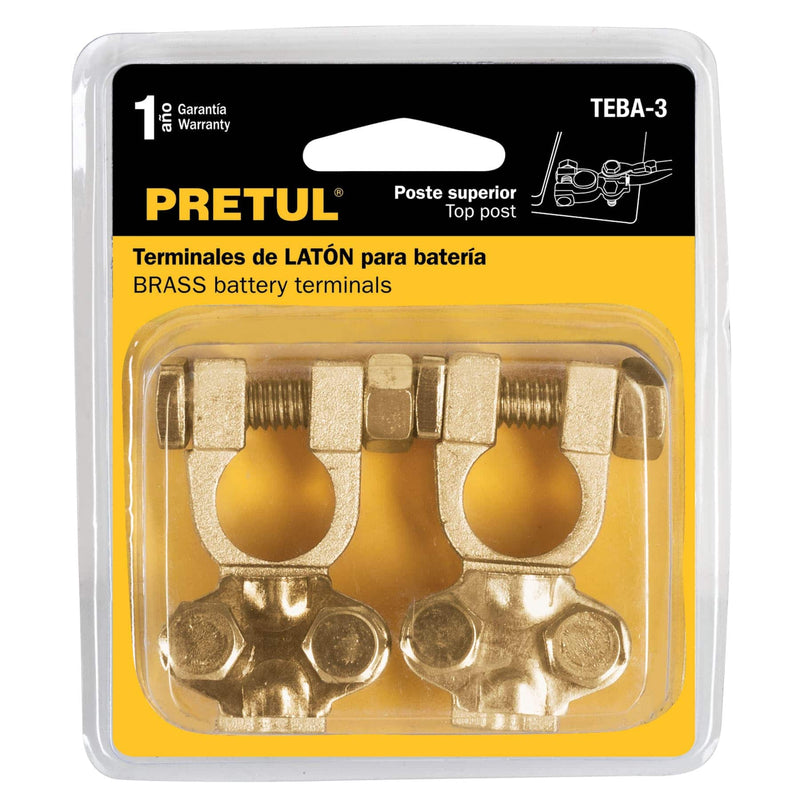 Terminal Para Bateria De Latón Juego 2 Piezas Pretul Teba-3
