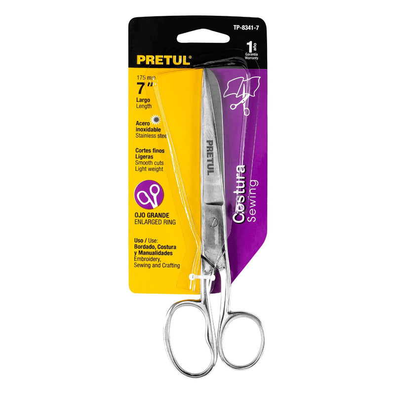 Tijera Para Costura Ojo Grande 7" Pretul Tp-8341-7