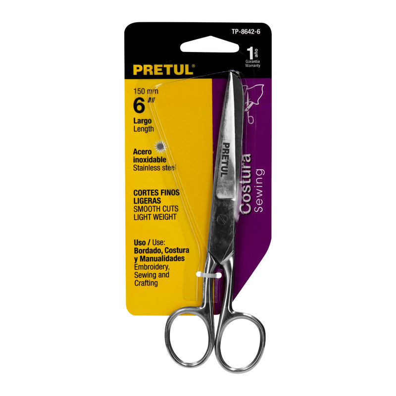 Tijera Costura u oficina 6" Pretul Tp-8642-6