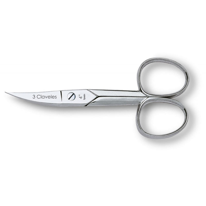 Tijera Corta Uñas Curva 4" para Manicure 3 Claveles 2015